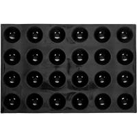 Форма кондитерская «Полусфера» [24ячеек ];силикон,стеклопласт.;D=7,H=4,L=60,B=40см;черный