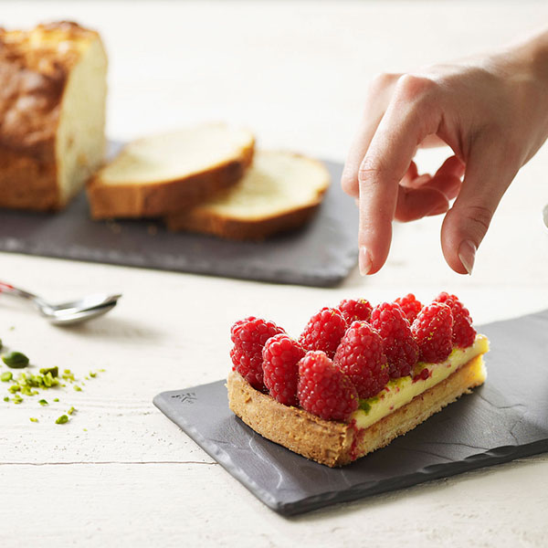 Блюдо для подачи «Базальт»;фарфор;D=5,L=25,B=12см;черный,матовый