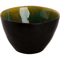 Салатник «Лотос»;керамика;D=15см;коричнев.,бирюз.