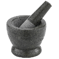 Мадлер со ступкой;мрамор;250мл;D=12,5,L=20см;серый