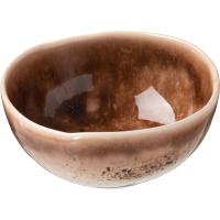 Розетка «Маррон Реативо»;фарфор;200мл;D=105,H=50мм;коричнев.,бежев.