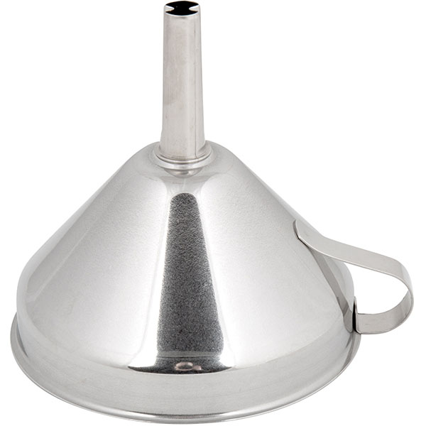 Воронка;сталь нерж.;D=13,H=14,5,L=14,5см;металлич.