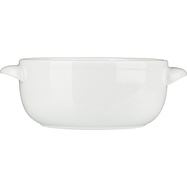 Горшок для запекания «Белая» Классический без крышки;фарфор;350мл;D=145/115,H=53мм;белый