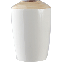 Ваза для цветов «Чино»;фарфор;D=67,H=100мм;белый,бежев.