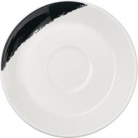 Блюдце «Джапоника»;фарфор;D=148,H=20мм;белый,черный