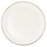 Тарелка «Браун Дэппл» мелкая;фарфор;D=30,H=2см;белый,коричнев.