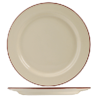 Тарелка «Кларет»;фарфор;D=160,H=15мм;бежев.,бордо