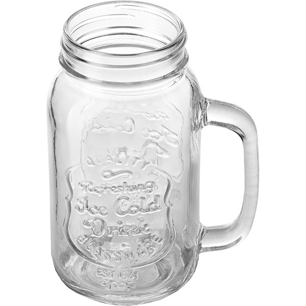 Кружка для пива «Банка»;стекло;0,62л;D=64,H=165,L=117мм;прозр.