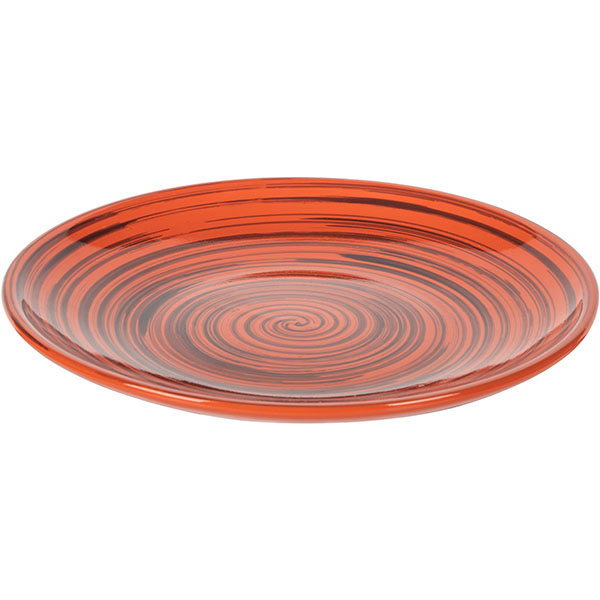 Тарелка мелкая;керамика;D=22,H=2см;оранжев.
