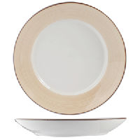 Салатник «Чино»;фарфор;1,07л;D=270,H=45мм;белый,бежев.