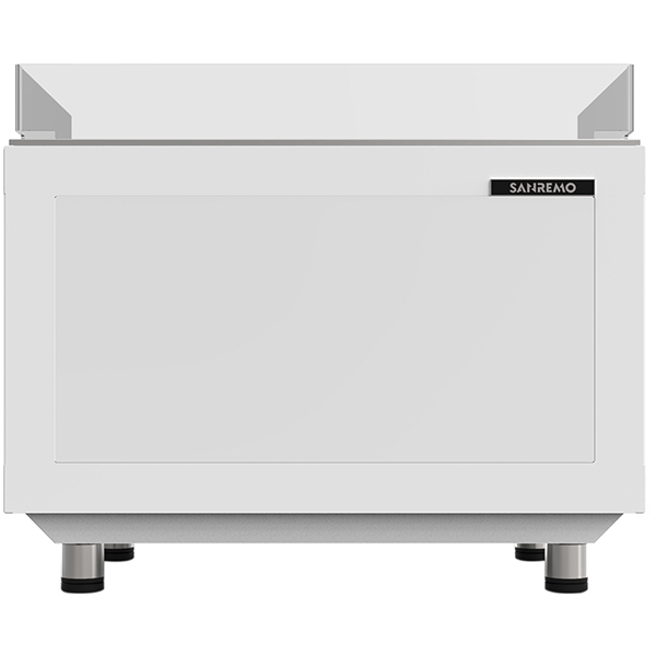 Кофемашина «Sanremo ZOE 2G SED TA»;алюм.литой;10,3л;,H=60,2,L=72,B=52,8см;3,15Квт;белый,металлич.