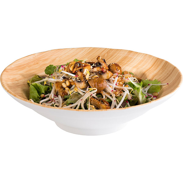 Салатник «Бамбу»;пластик;2л;D=305,H=85мм;белый