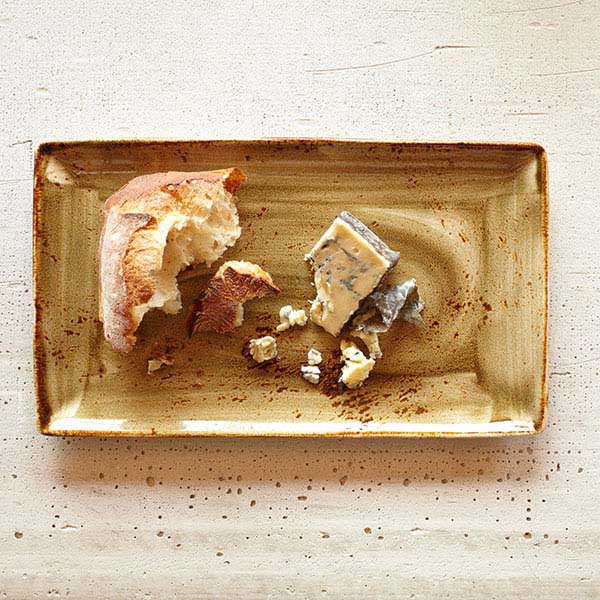 Блюдо «Крафт Браун» прямоугольное;фарфор;,H=24,L=270,B=168мм;коричнев.