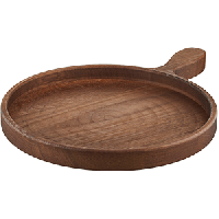 Доска для подачи;дуб;D=250,H=25мм;тем.корич.