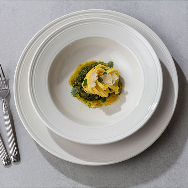 Тарелка для пасты «Бид»;фарфор;D=24см;белый