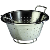 Дуршлаг на подставке с ручками;сталь нерж.;5л;D=28,H=12,5см;металлич.