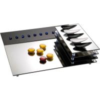 Поднос фуршетный зеркальный на ножках;стекло;,H=30,L=530,B=325мм