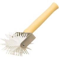 Валик для теста;пластик,сталь нерж.;D=7,L=18,B=14см;бежев.,белый