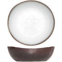 Салатник;керамика;D=200,H=65мм;белый,коричнев.