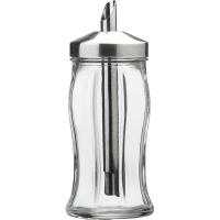 Сахарница-дозатор;стекло,металл;260мл;D=55,H=130мм;прозр.