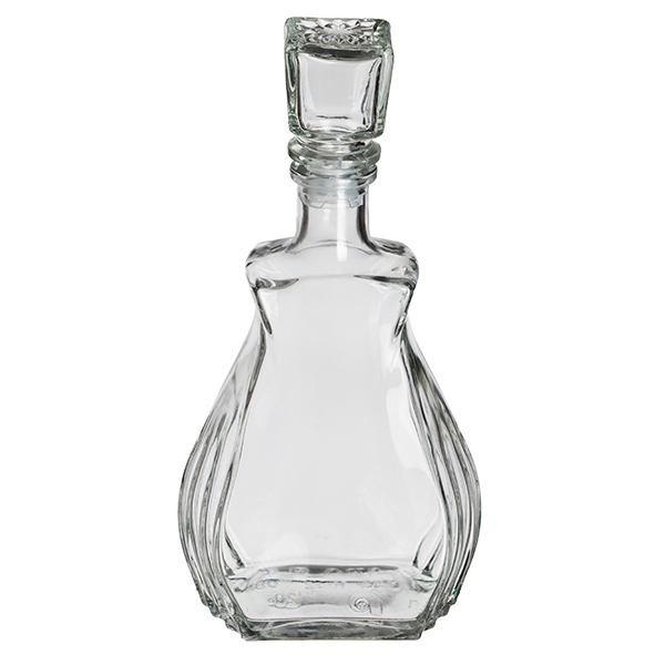 Штоф «Луи» с пробкой;стекло;0,5л;D=30,H=185,L=115,B=60мм;прозр.