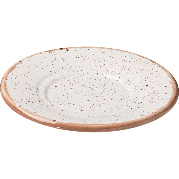 Блюдце «Пунто Бьянка» универсальное;фарфор;D=150/70,H=11мм;белый,черный