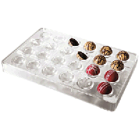 Форма для шоколада «Полусфера» на листе 275*175мм[24шт];поликарбонат;D=3см