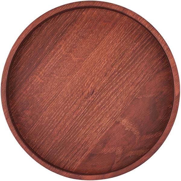 Блюдо для подачи;дуб;D=250,H=27мм;махагон