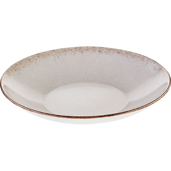 Тарелка глубокая «Опшенс Нэйчерал Грэй»;фарфор;D=24см;серый