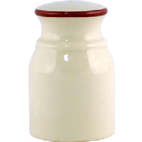 Солонка «Кларет»;фарфор;D=4,H=7см;бежев.,бордо