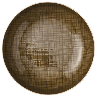 Тарелка глубокая;фарфор;D=19см;коричнев.