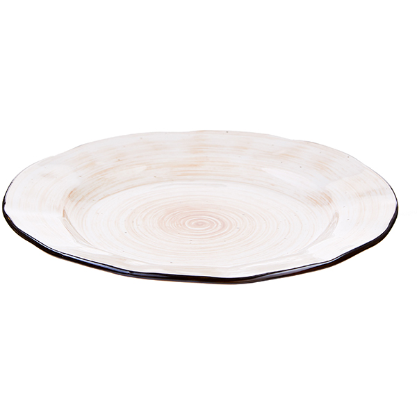 Тарелка «Пастораль» мелкая;фарфор;D=27см;оранжев.