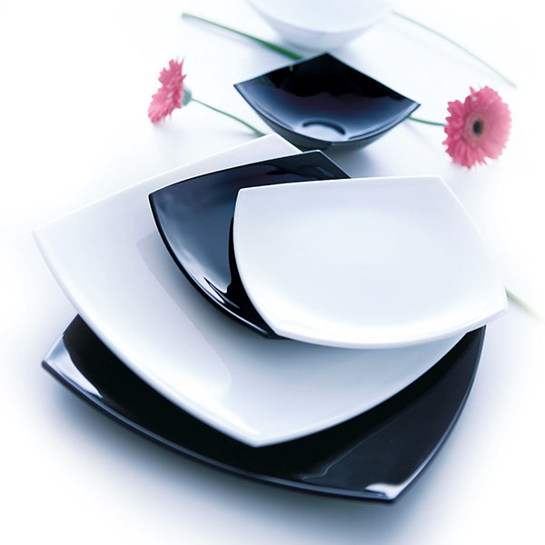 Тарелка «Квадрато» мелкая;стекло;,L=19,B=19см;черный