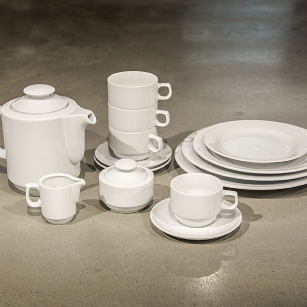 Блюдце «Прага»;фарфор;D=145,H=20мм;белый