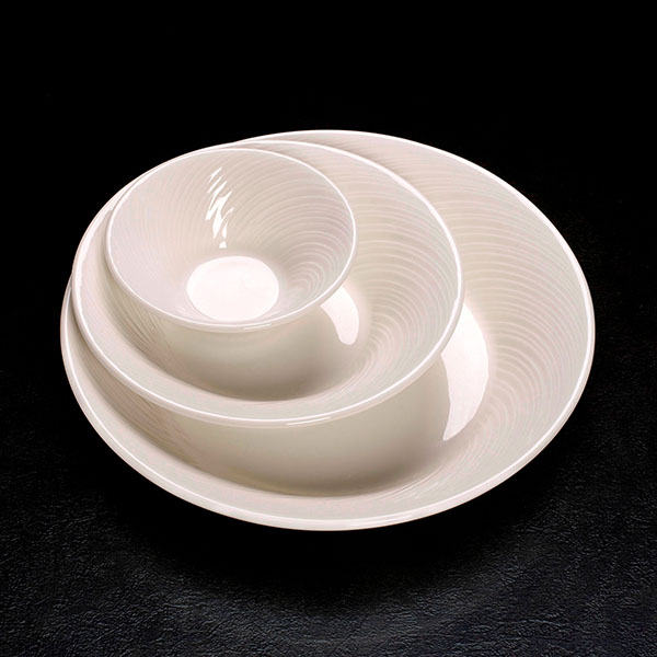 Салатник «Спайро»;фарфор;114мл;D=10,H=4см;белый