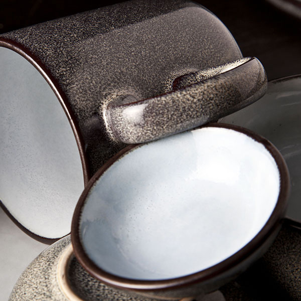 Соусник «Сиель блю»;керамика;30мл;D=70,H=22мм;голуб.,черный