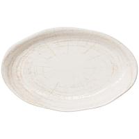 Блюдо «Кайла Парадисо» овальное;фарфор;,L=26см;белый,бежев.