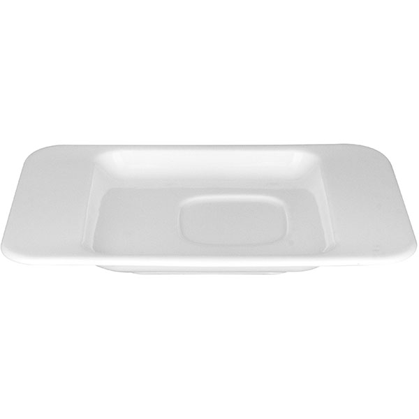 Блюдце «Лайк»;фарфор;,L=17,B=12см;белый