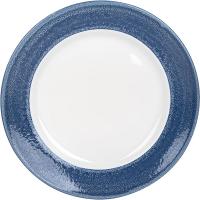 Тарелка «Революшн Эдж Блюстоун»;фарфор;D=270,H=25мм;синий,белый