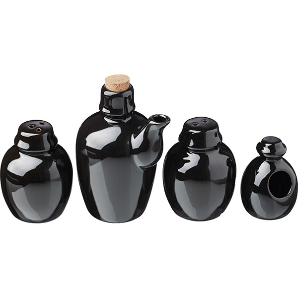 Набор для специй 4 предмета;керамика;черный