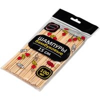 Шампурчики[100шт];бамбук;,L=150,B=3мм;бежев.