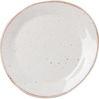 Тарелка «Пунто Бьянка»;фарфор;,H=3,L=25,B=23см;белый,черный