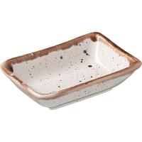 Соусник «Пунто Бьянка»;фарфор;50мл;,H=25,L=95,B=70мм;белый,черный