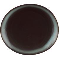 Блюдо «Тренд кортен»;фарфор;,L=20см;тем.зелен.