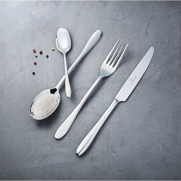 Нож столовый с ручкой  моноблок «Лаццо»;сталь нерж.;,L=24/12,B=1см;металлич.