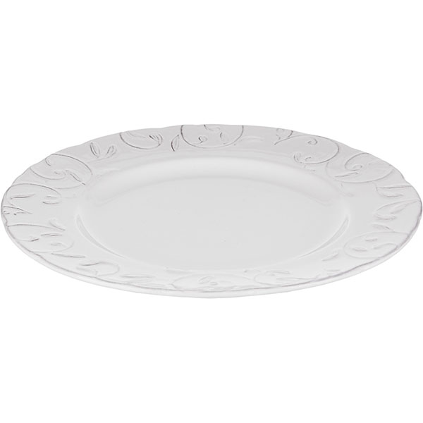 Тарелка «Фестон» мелкая;керамика;D=280,H=25мм;белый