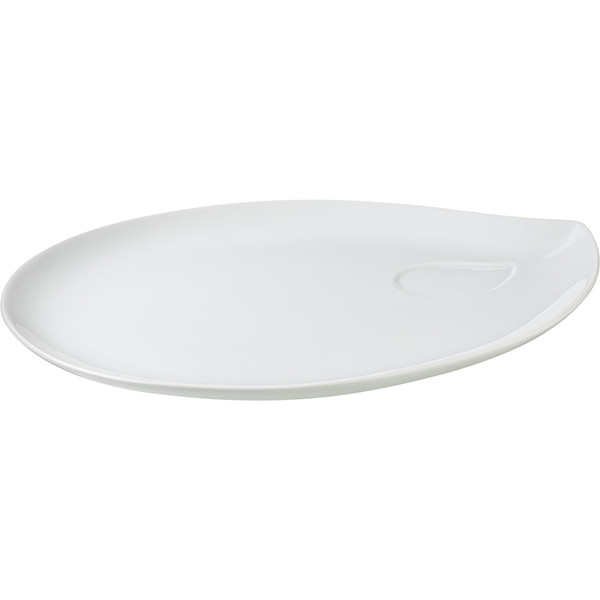 Блюдо «Пати» капля;фарфор;D=38,H=2,L=39,B=31см;белый