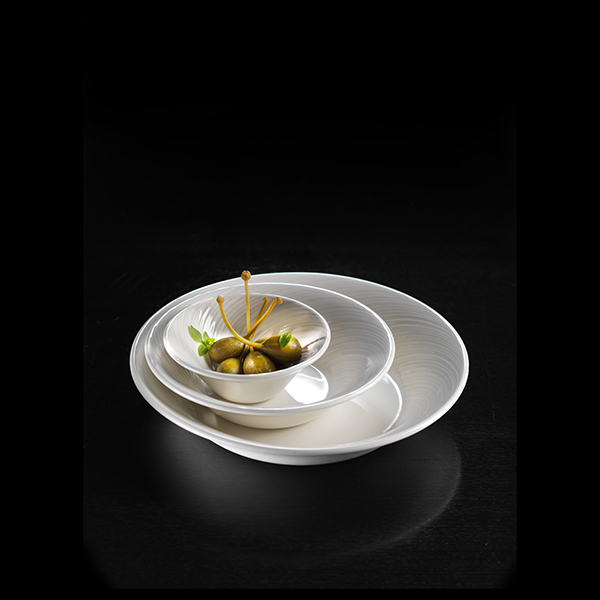 Салатник «Спайро»;фарфор;114мл;D=10,H=4см;белый