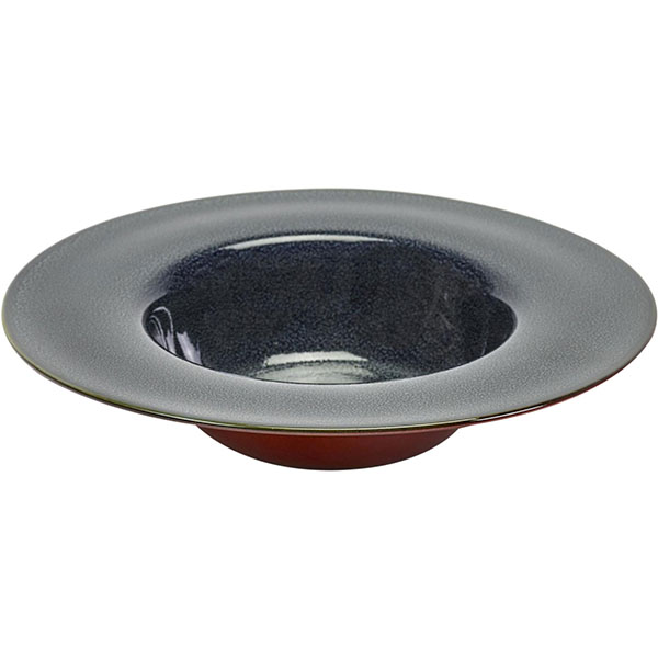 Тарелка глубокая;керамика;D=213,H=50мм;синий,коричнев.