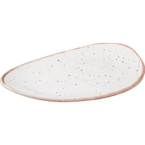 Блюдо «Пунто Бьянка»;фарфор;,H=45,L=370,B=250мм;белый,черный